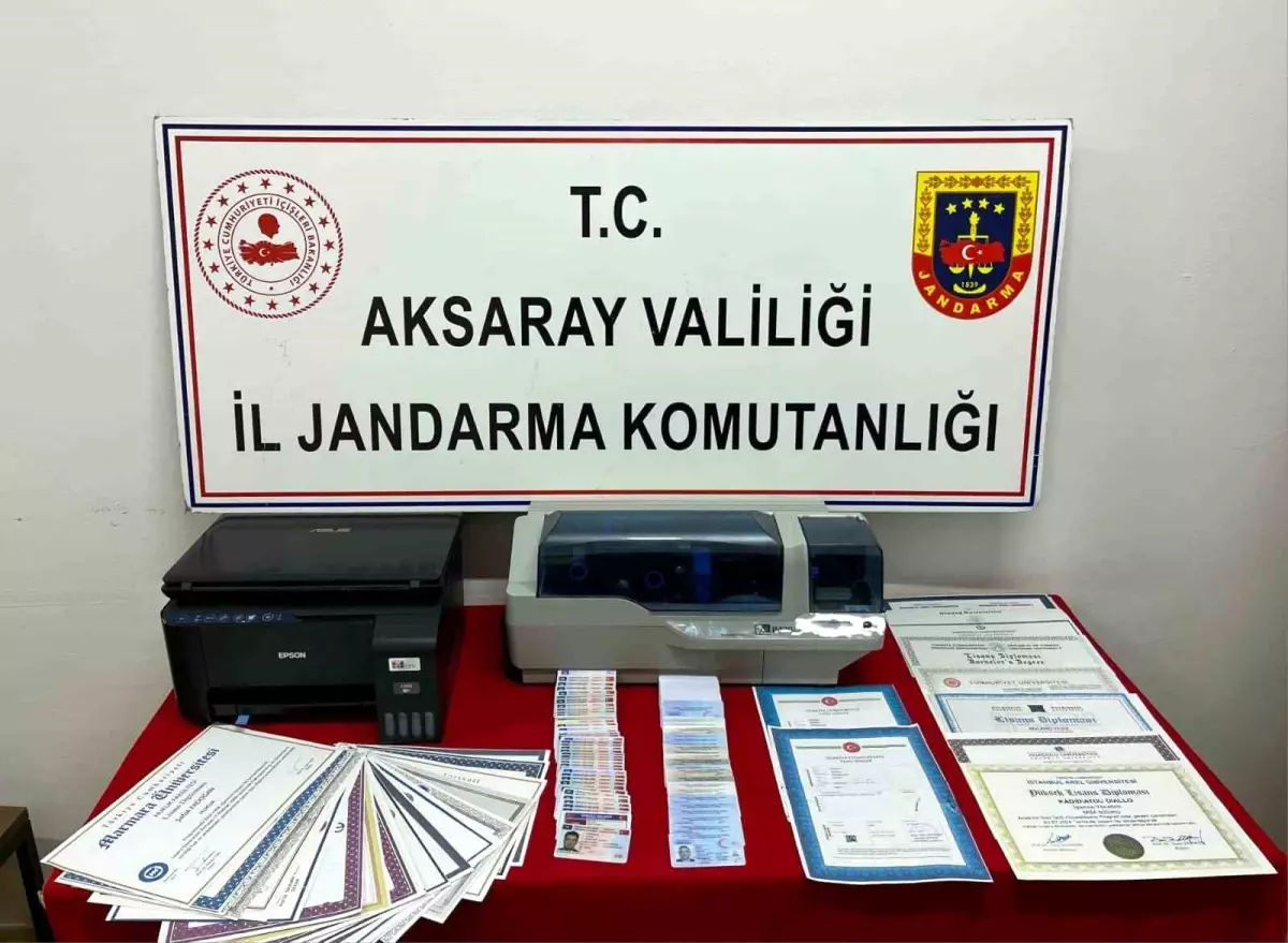 Aksaray’da Sahte Belge Üreticisi Yakalandı
