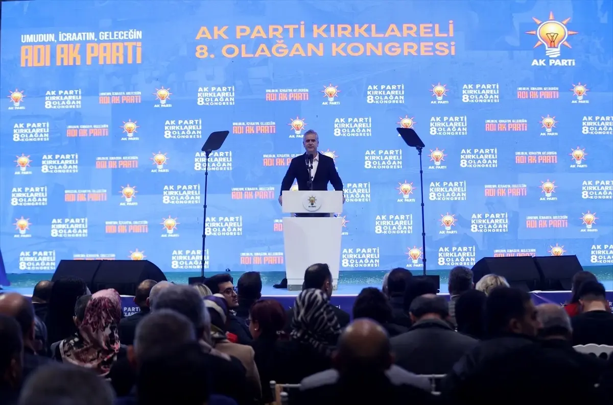 AK Parti’li Yalçın, Kırklareli’nde partisinin 8. Olağan İl Kongresi’nde konuştu Açıklaması